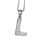 Silver letter charm L