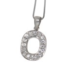 Silver letter pendant O