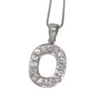 Silver letter pendant O