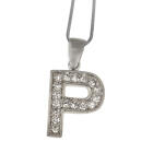 ABC pendant P, 925 sterling silver + set zirconia
