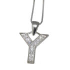 Silver letter charm Y
