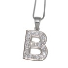 Silver letter charm B