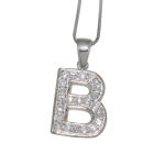 Silver letter charm B