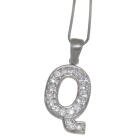 Silver letter charm Q