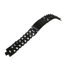 Stainless steel bracelet matt black for men and women