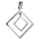 Quattro pendant, polished 925 silver