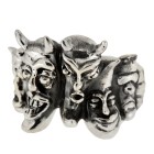 Heavy ring made of 925 sterling silver, motif demons