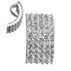 Pendant set with 5 rows of clear miniature crystals