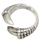 Heavy ring made of 925 sterling silver, motif claw