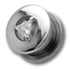 Earplug with triangular crystal 10-16mm