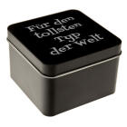 Black metal jewelry box with individual engraving