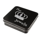 Jewelry box made of metal PVD black coated with individual engraving