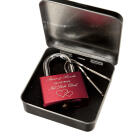 Jewelry box made of metal PVD black coated with individual engraving