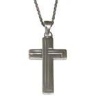 Cross pendant made of 925 sterling silver with individual engraving, structure
