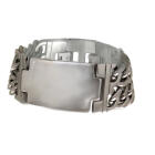 Double row bracelet stainless steel unisex