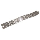 Wide, double-row, polished stainless steel bracelet with extension, length 19.5-21.5cm and custom engraving