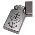 Zippo storm lighter chrome - slim - matted with individual engraving