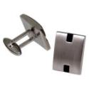 Cufflinks made of stainless steel square, matted
