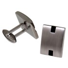 Cufflinks made of stainless steel square, matted