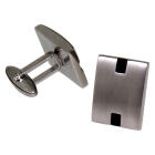 Cufflinks made of stainless steel square, matted