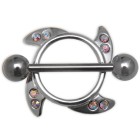 Nipple piercing shield WHIRL 925 silver