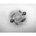 Nipple piercing shield WHIRL 925 silver