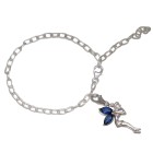 Silver charm bracelet with winged elf