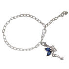 Silver charm bracelet with winged elf