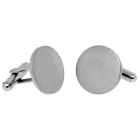 Round cufflinks made of stainless steel, or black coated, round 18mm