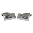 Cufflinks made of stainless steel, partly matted and partly polished with your individual engraving