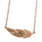 Stainless steel chain spring with rose gold PVD coating and your initials