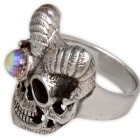 Heavy silver ring skull