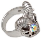 Heavy silver ring skull