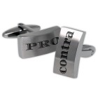 Cufflinks made of stainless steel rectangular with your desired engraving