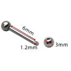 Helix ear piercing with a sterling silver design