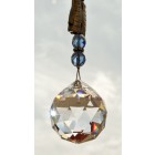 Feng Shui sun catcher double fish with large Swarovski crystal