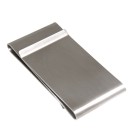 Money clip made of matted stainless steel