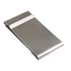 Money clip made of matted stainless steel