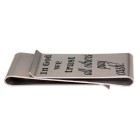 Money clip made of matt stainless steel - large - with individual engraving, example: IN GOD WE TRUST