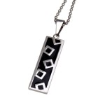 Chain pendant made of stainless steel with partial PVD coating and engraving of your choice on the back