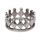 High-gloss crown stainless steel ring