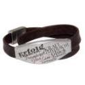 Genuine leather bracelet, dark brown, double-wrapped with stainless steel magnetic clasp 17cm / 18cm / 19cm / 20cm / 21cm / 22c