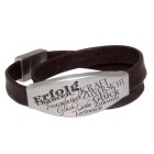 Genuine leather bracelet, dark brown, double-wrapped with stainless steel magnetic clasp 17cm / 18cm / 19cm / 20cm / 21cm / 22c