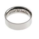 Stainless steel ring smooth and shiny 5.8mm wide with individual engraving