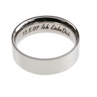 Stainless steel ring smooth and shiny 5.8mm wide with individual engraving