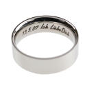 Stainless steel ring smooth and shiny 5.8mm wide with individual engraving