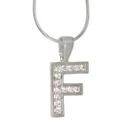 Sterling Silver Letter F Pendant