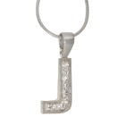 Sterling Silver Letter J Pendant