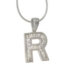 Sterling Silver Letter R Pendant