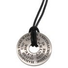 Pendant Donut with Engraving United in Eternal Love and 2 Names Material Stainless Steel